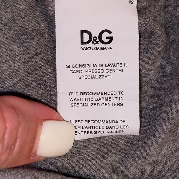 D&G Dolce & Gabbana Pearl Jeweled T-Shirt Size 36 - Picture 8 of 10